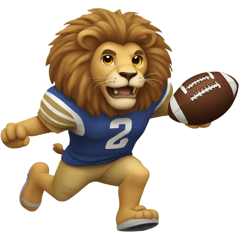 Lion with football  emoji