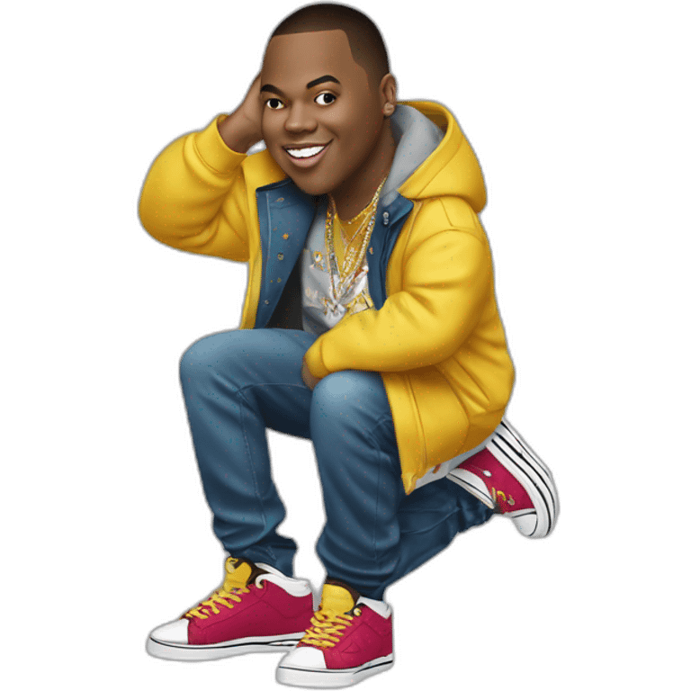 Sean Kingston wearing heelys emoji