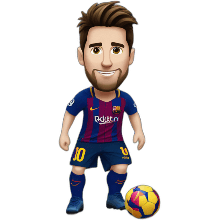 Lionel Messi in FC Barcelona kit emoji