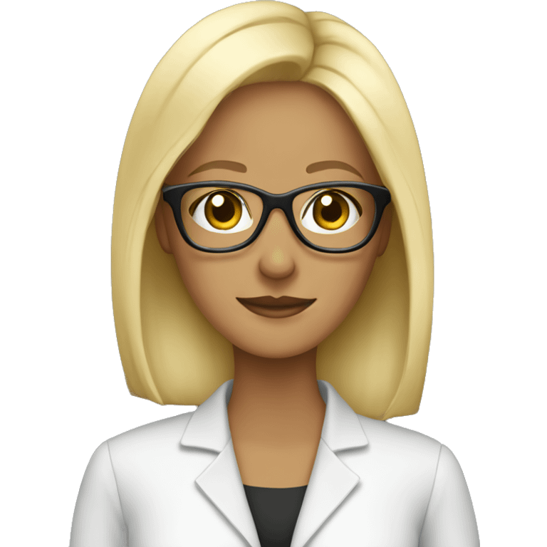 phone screen woman blonde with black glasses  emoji