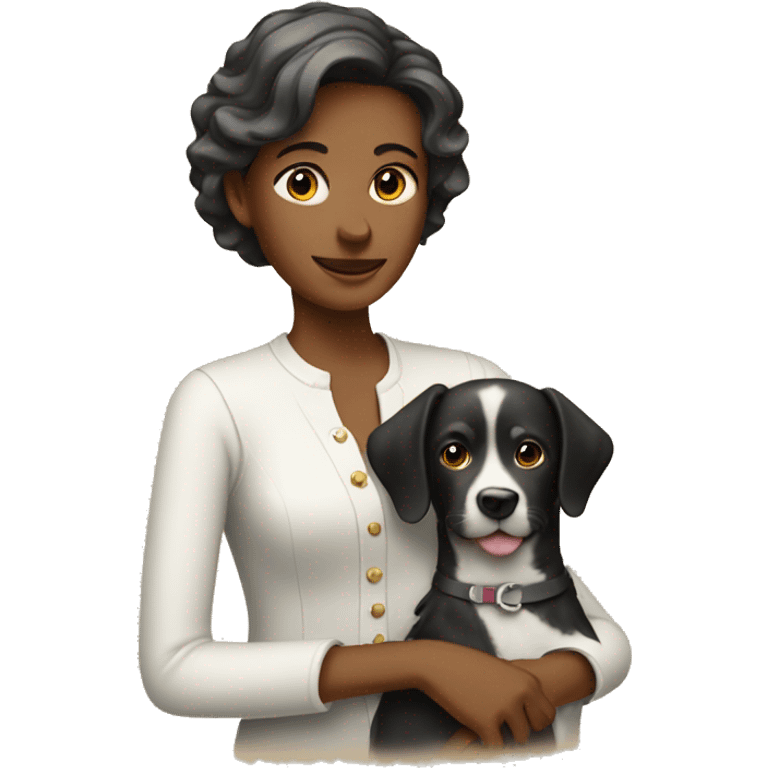 lady with a dog emoji