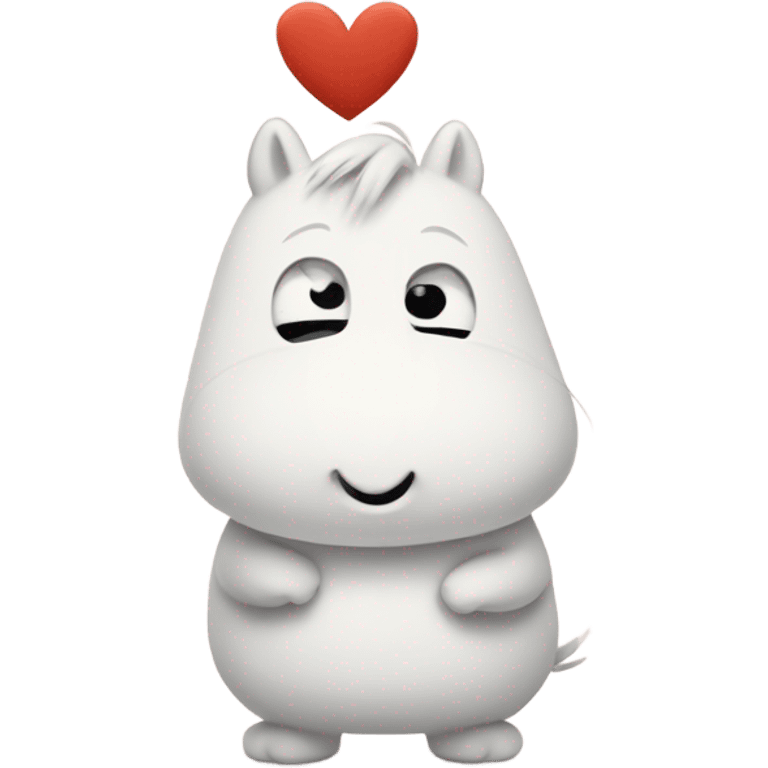 Moomin in love emoji