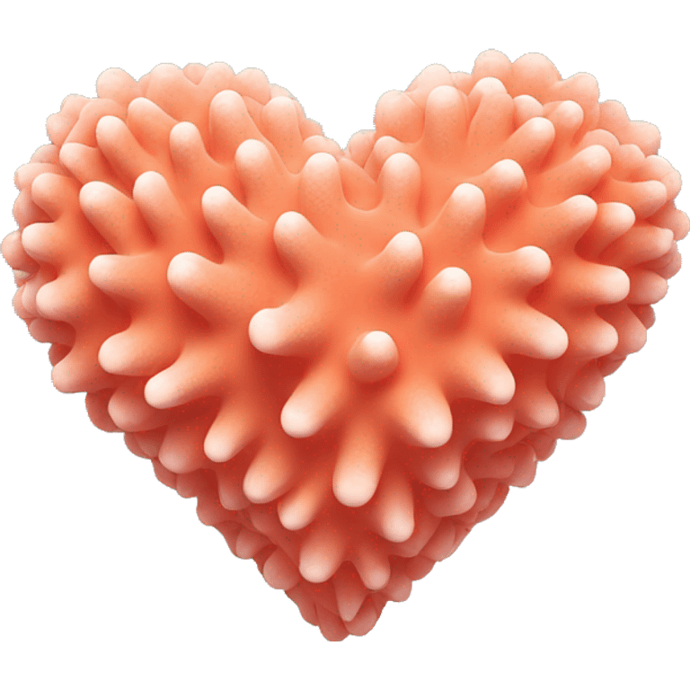 Coral color heart emoji