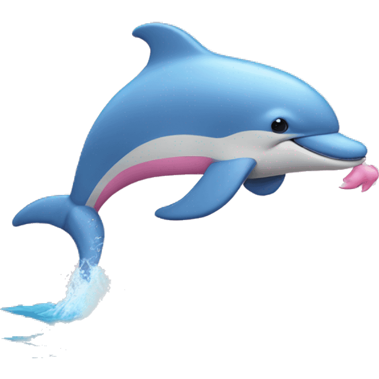 A pink dolphin  emoji