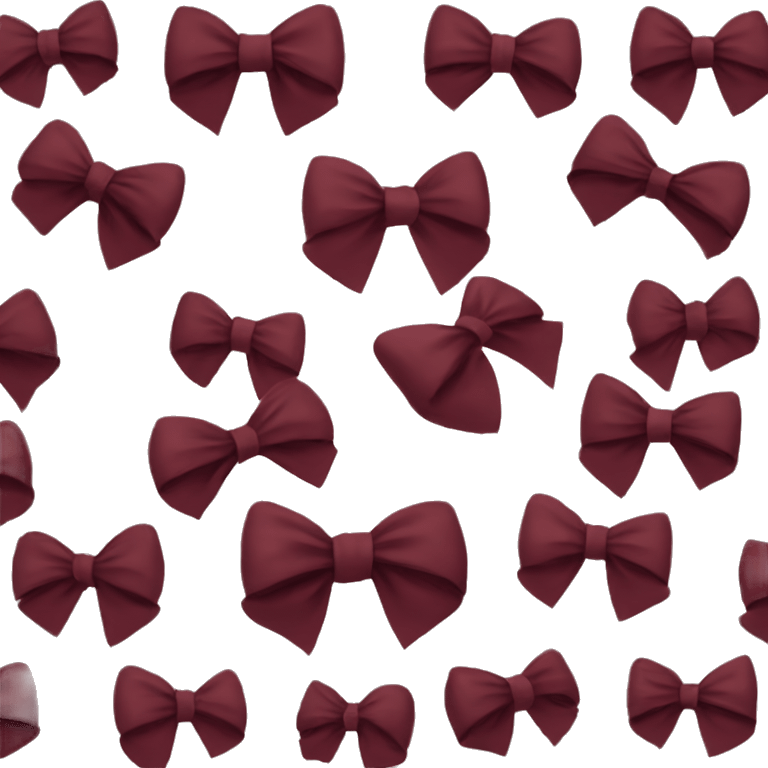 burgundy bow  emoji