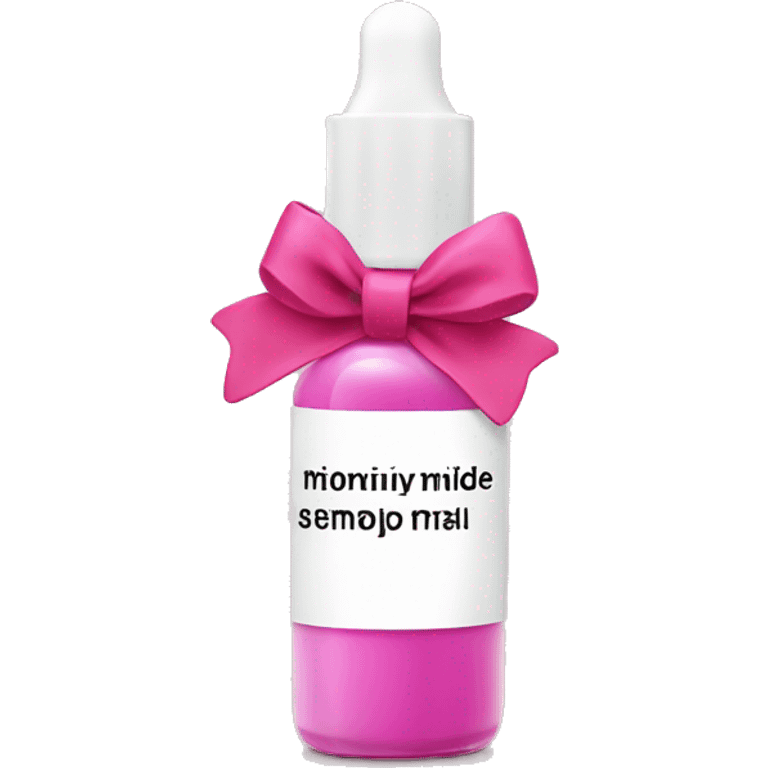 Ordinary nicinimide serum with a tiny pink bow on it  emoji