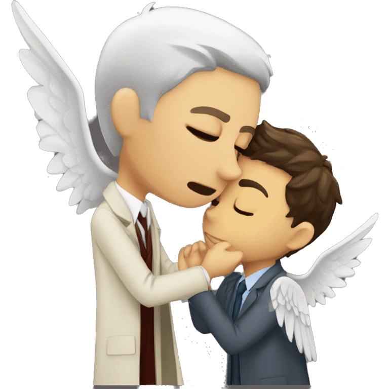 dean winchester kissing castiel the angel emoji