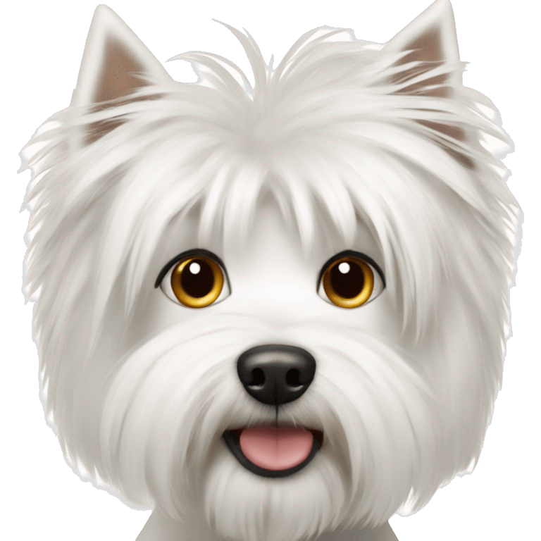 white dog with medium hair breed westie emoji