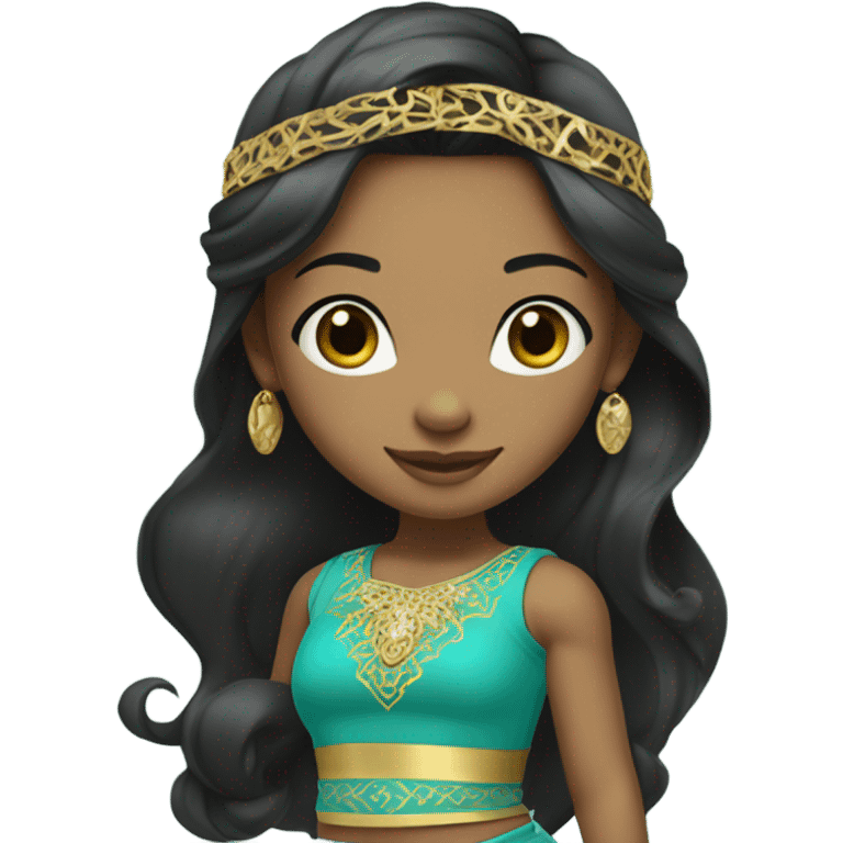 Adorable jasmine from Aladdin emoji