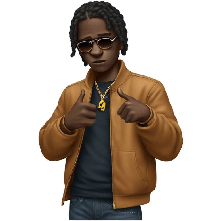 young thug putting his thumbs down  emoji