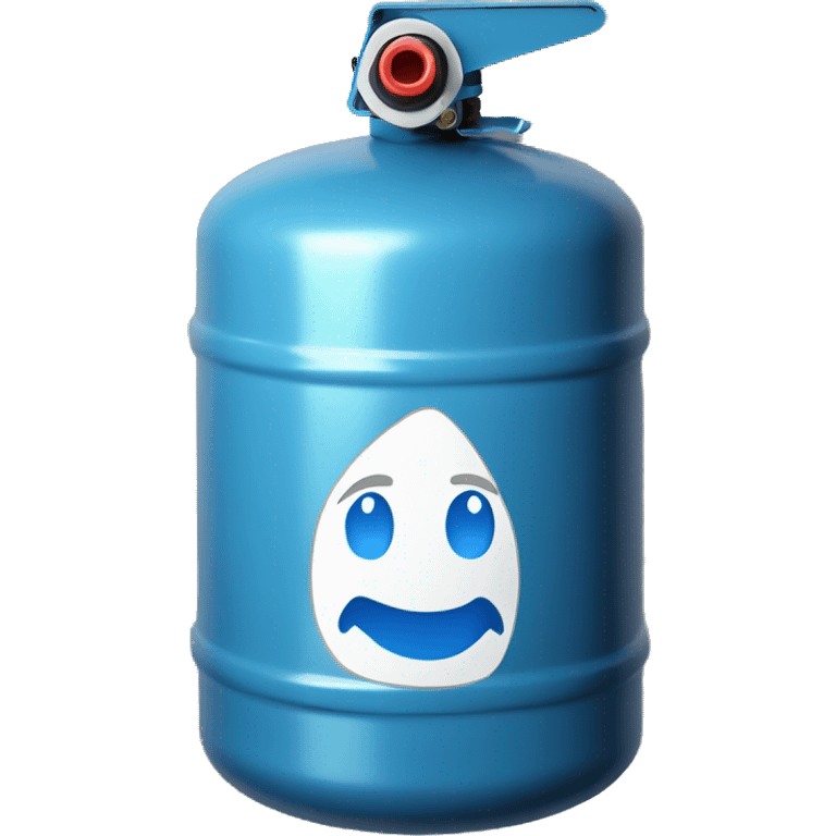 A Blue Nitro Boost Gas Cylinder with the text NOS on it emoji