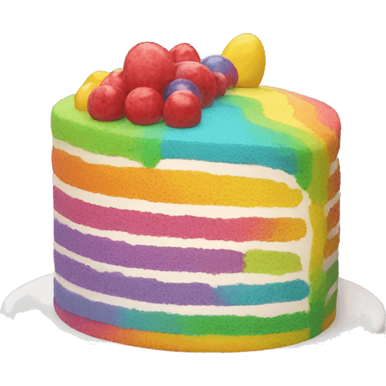 Rainbow cake emoji