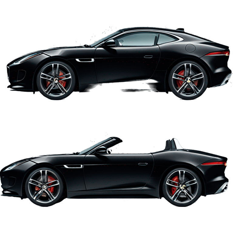 Black car jaguar f type  emoji