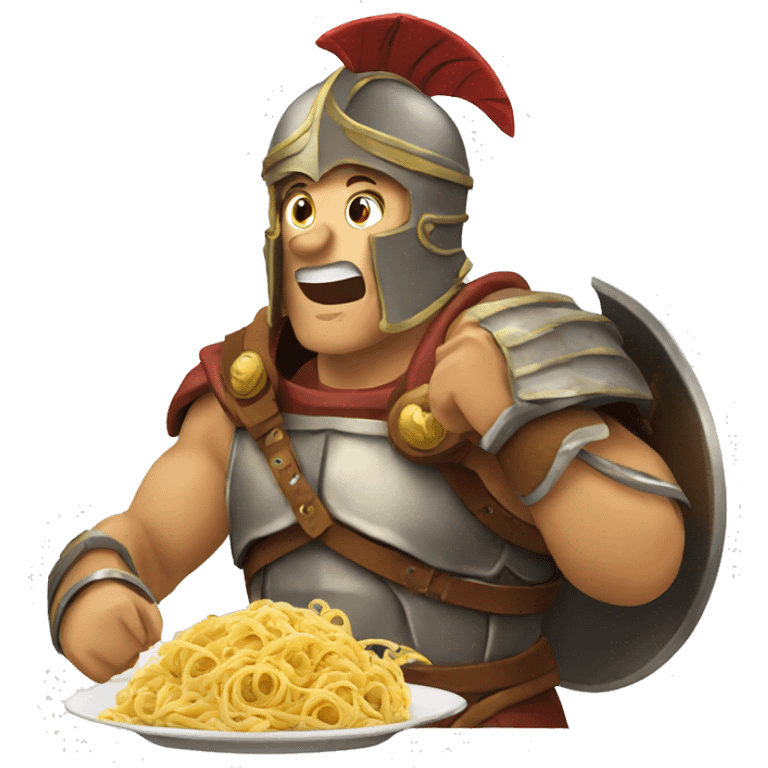 gladiator eating pasta emoji