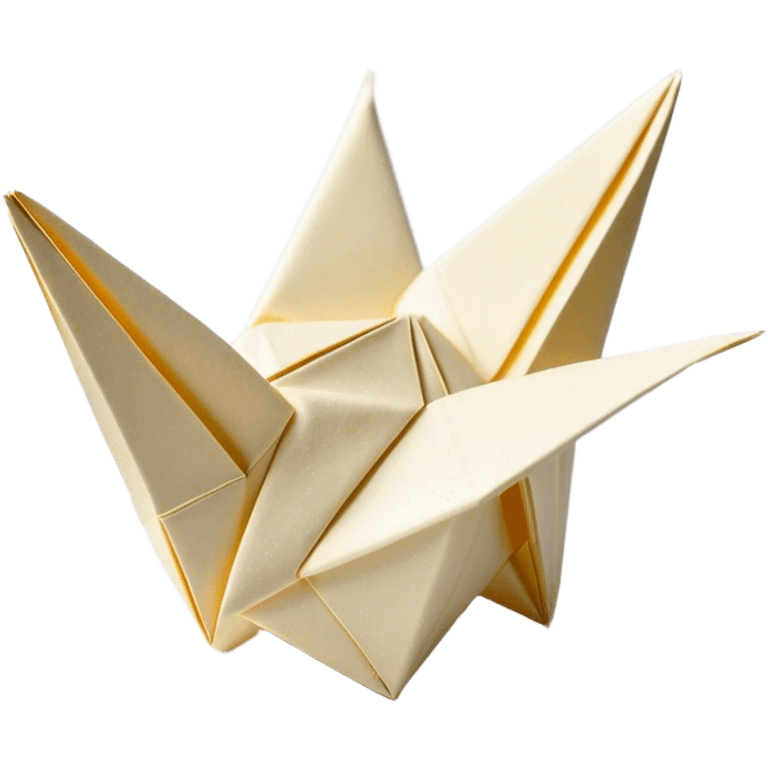 Cinematic Realistic depiction of an elegant origami creation, rendered with delicate paper textures and intricate folds, set on a minimalist background with soft, diffuse lighting that accentuates its artistic precision emoji