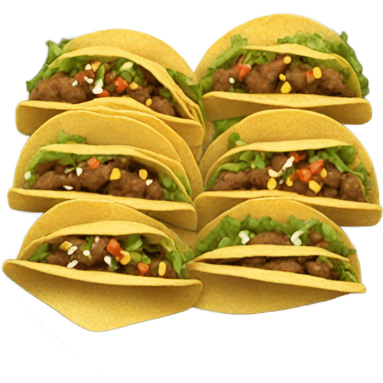 6 tacos on a plate emoji