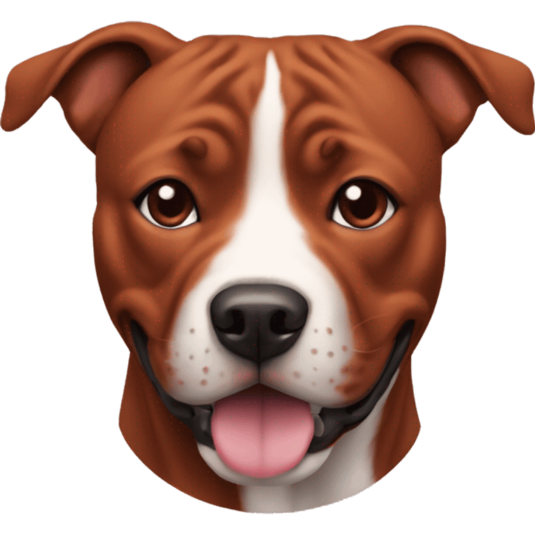 All Red Staffordshire bull terrier  emoji