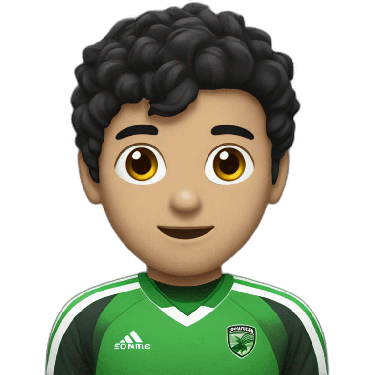 Austin fc fan with black hair emoji