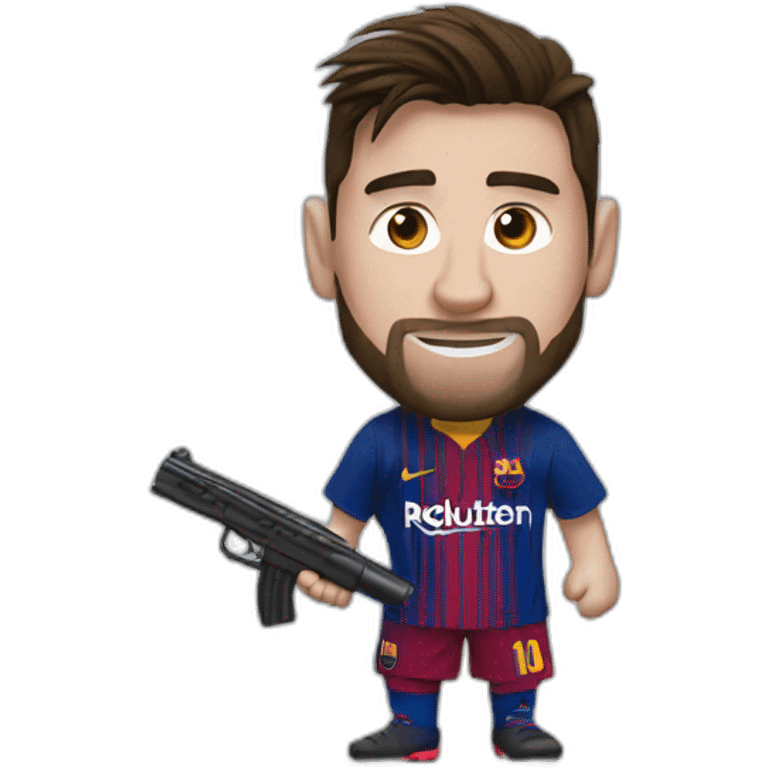 Messi-with-a-gun emoji