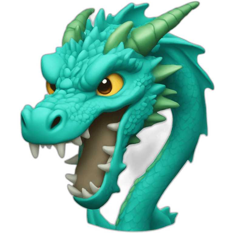 cyan dragon head emoji