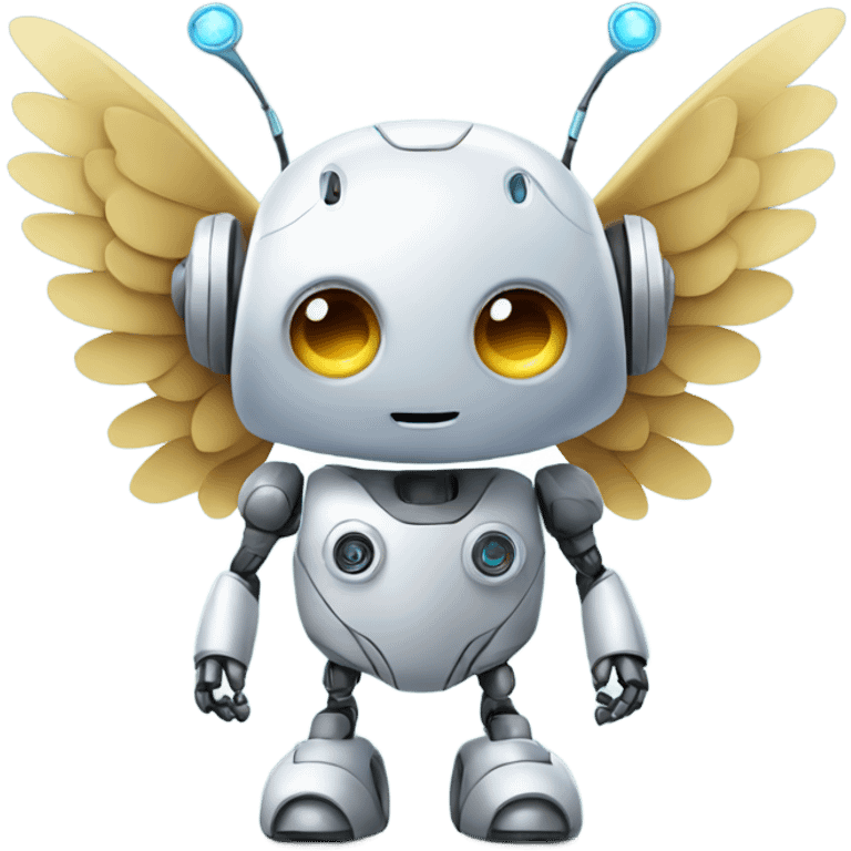 cute robot with wings emoji