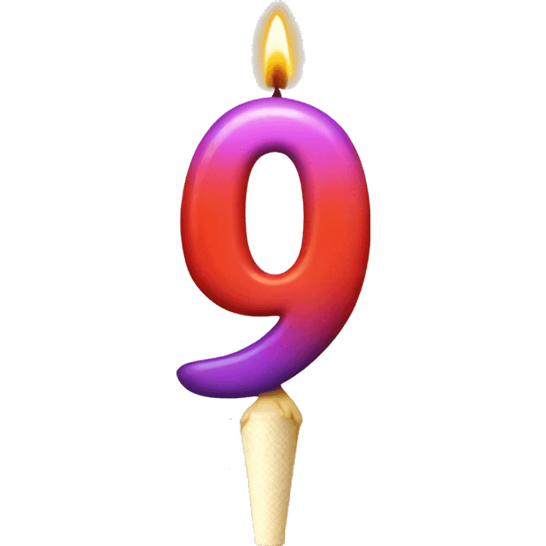 '9th' birthday candle emoji