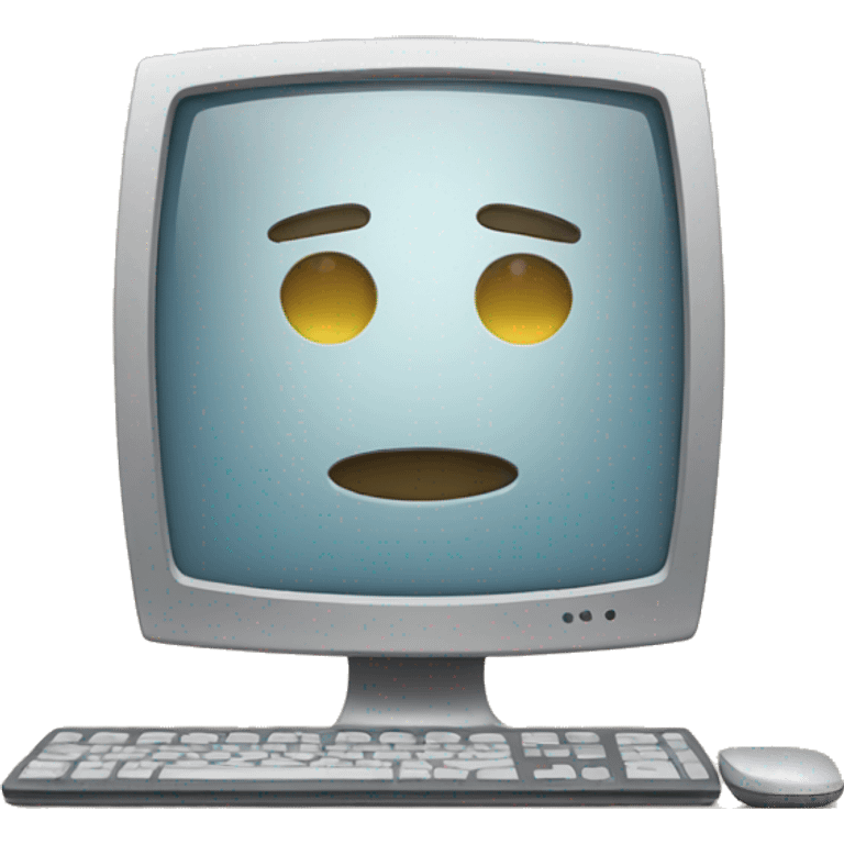 Computer with the video meeting on it emoji