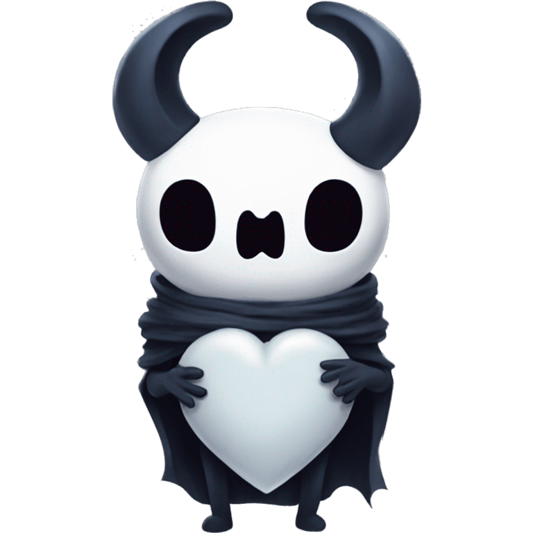 hollow knight with big heart emoji