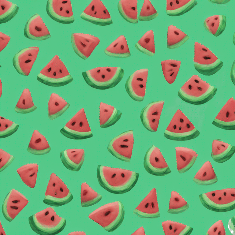 Watermelon with cake emoji