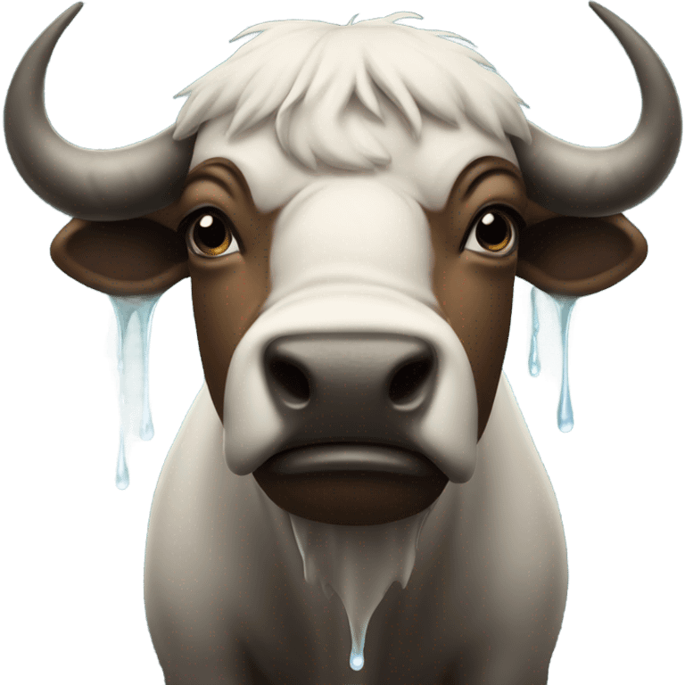 Buffalo crying emoji