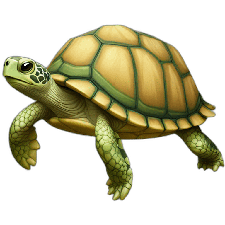 Tortue sur un élément emoji