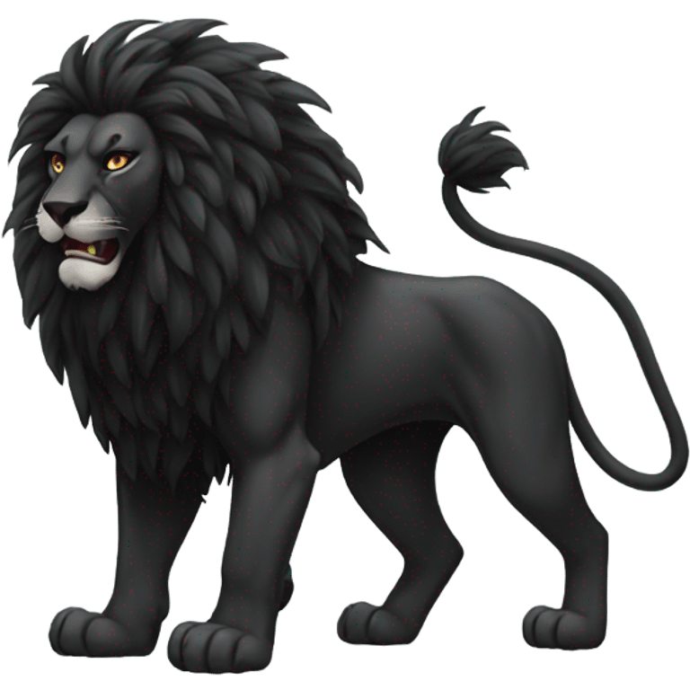 black lion  emoji