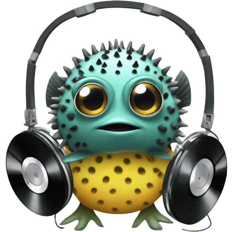 Pufferfish DJ  emoji