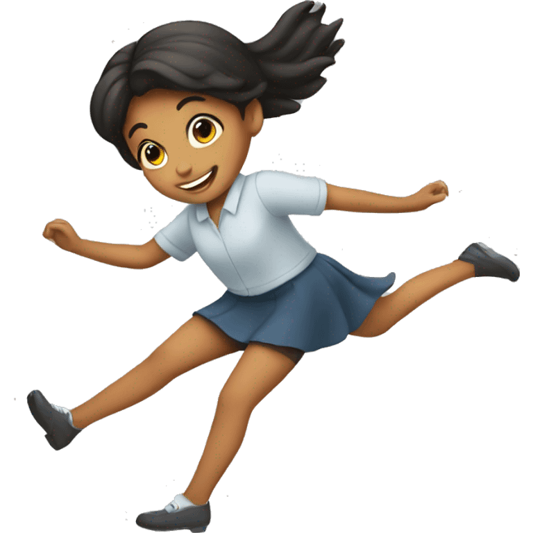 A girl flying emoji