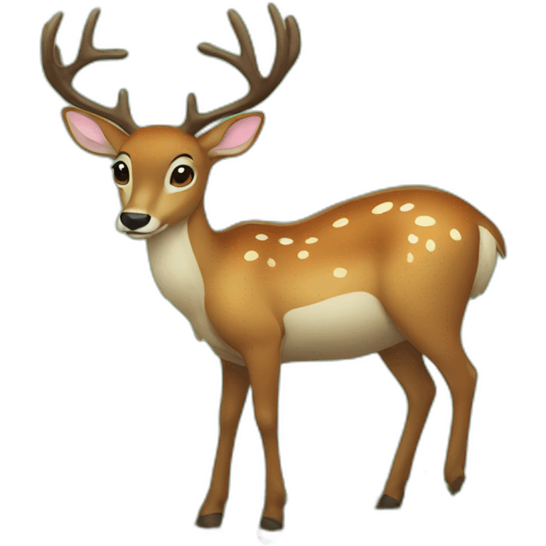 Deer in his island emoji