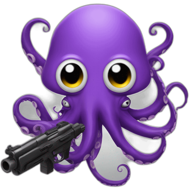 octopus with a gun emoji