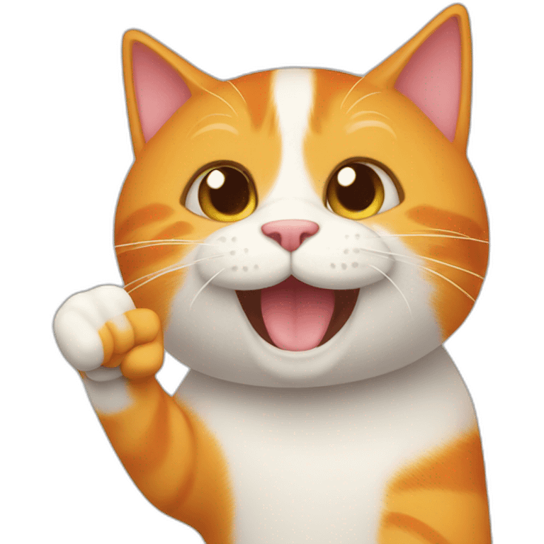 thumbs up orange cat emoji