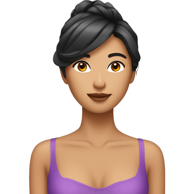 asian glamorous slightly tan upper body emoji