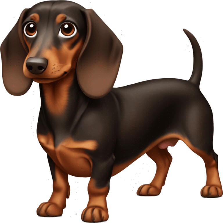 brown dachshund emoji