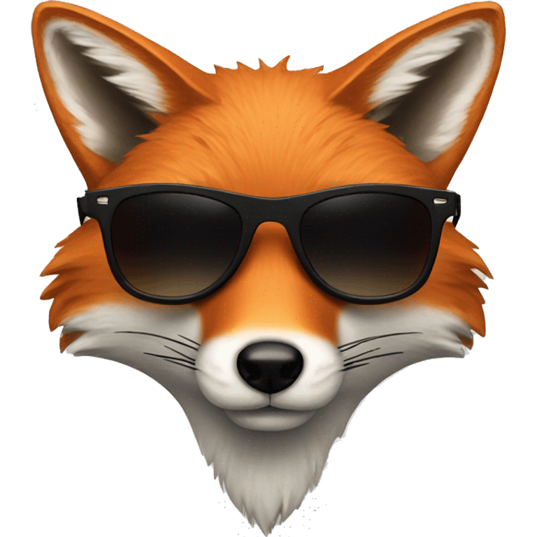 Smartass looking fox with black sunglasses emoji