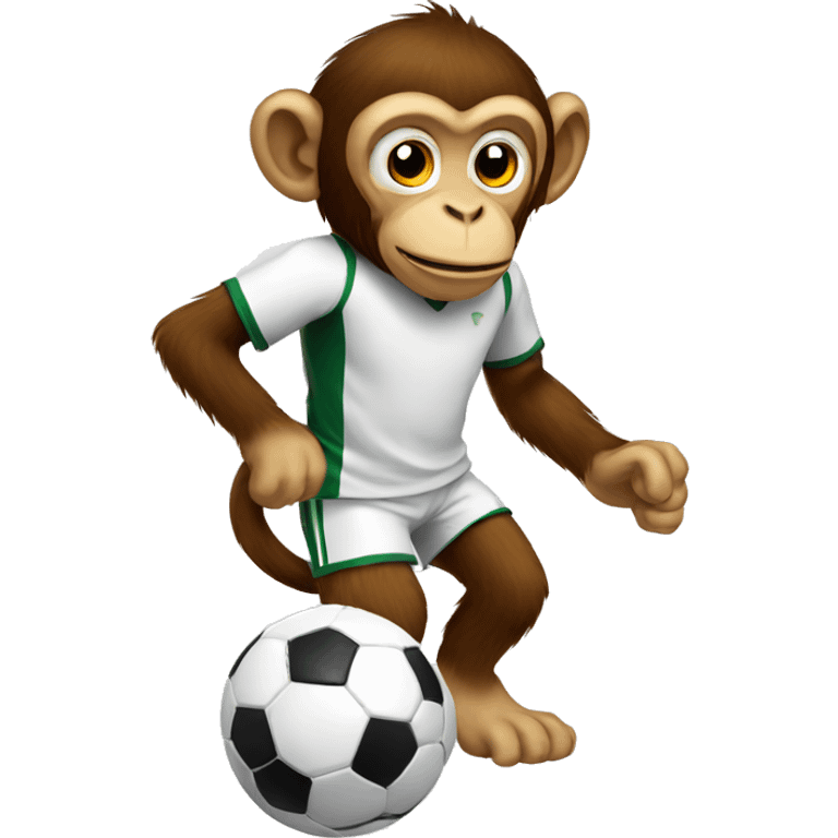 monkey playing soccer emoji