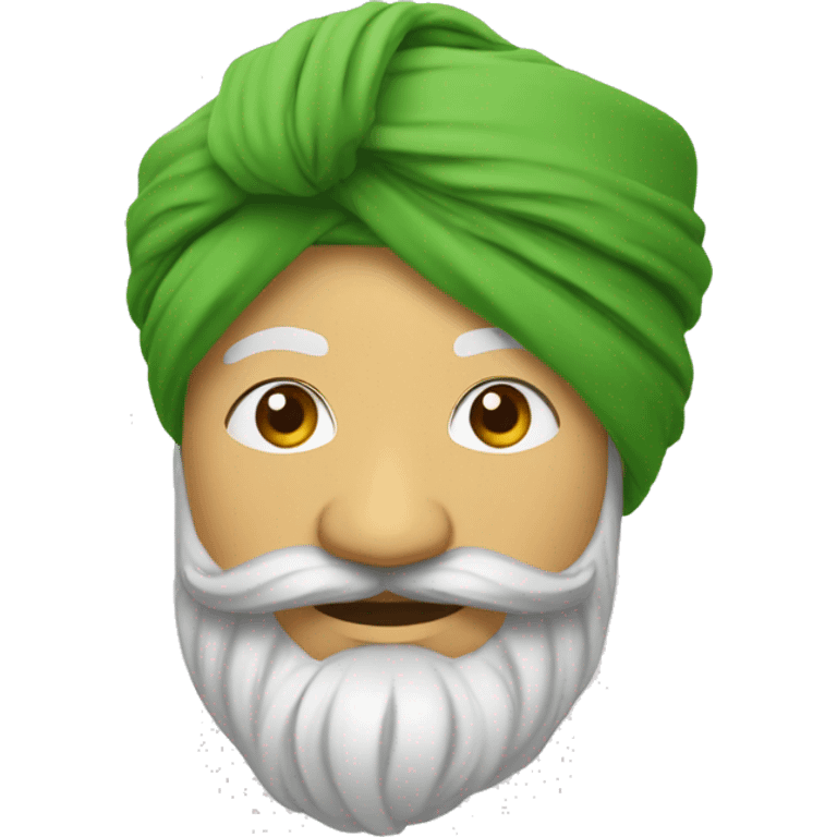 Croix bouddhiste barbue avec turban emoji