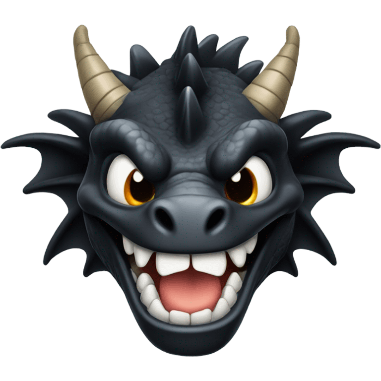 black dragon smiling emoji