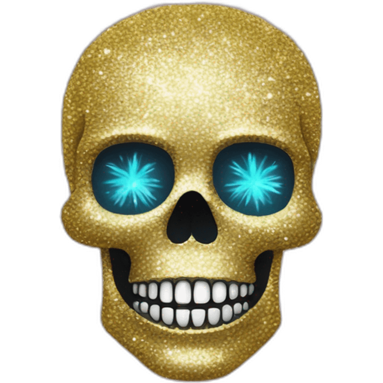 Glitter skull emoji