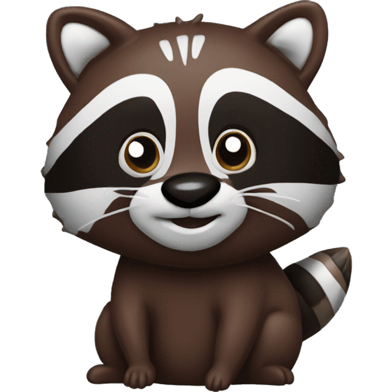 Chocolate raccoon ( one ) emoji