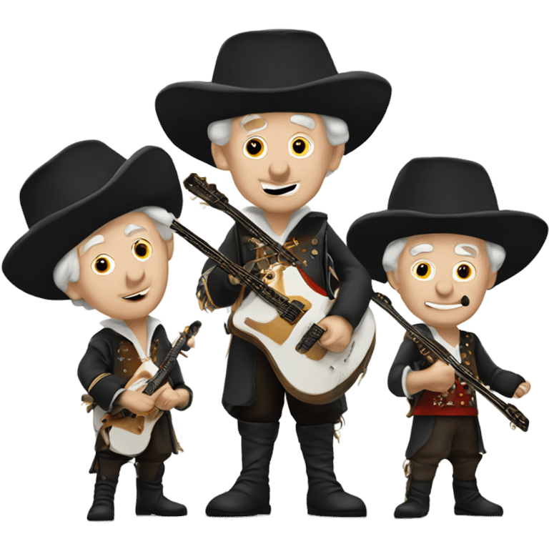 Three musketeer white seniors rock band emoji