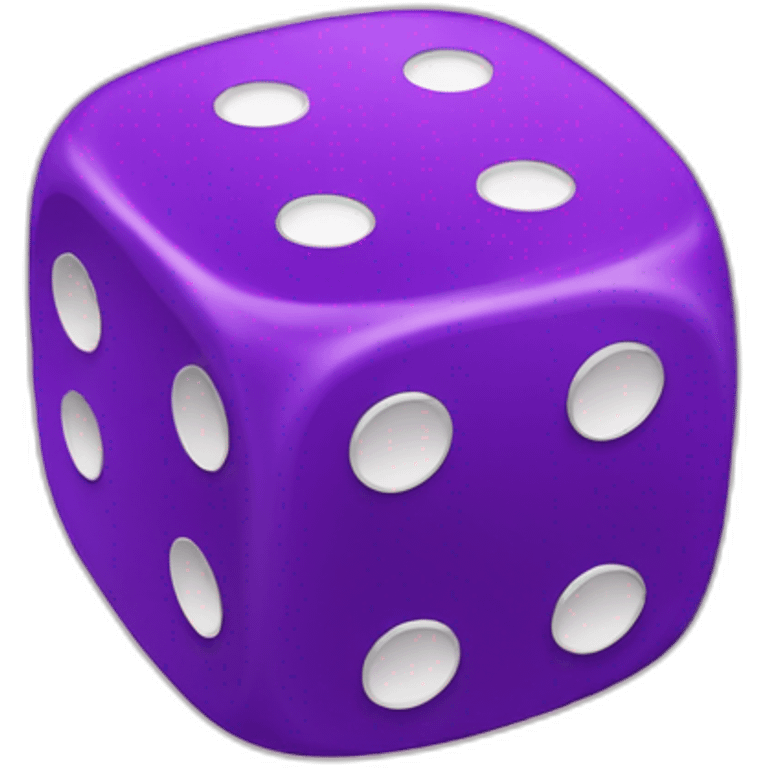 Rolling two purple dices emoji