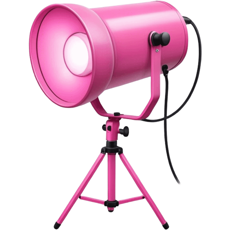 pink painted studio lighting equipment emoji