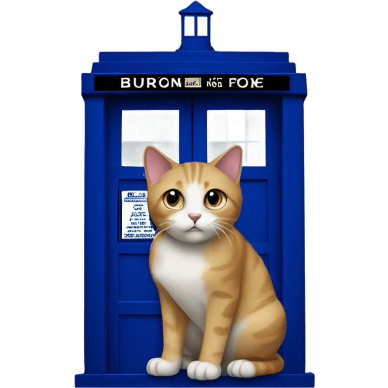 Cat in the Tardis emoji