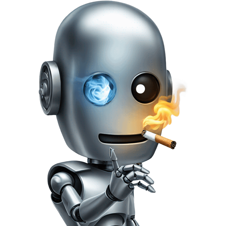 Robot smoking  emoji